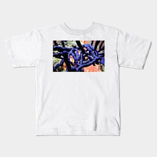 Purple Finger Coral on Reef Kids T-Shirt